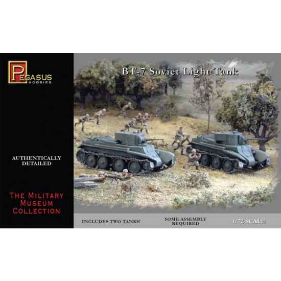 1/72 Soviet Light Tanks BT-7 (2 tank kits)