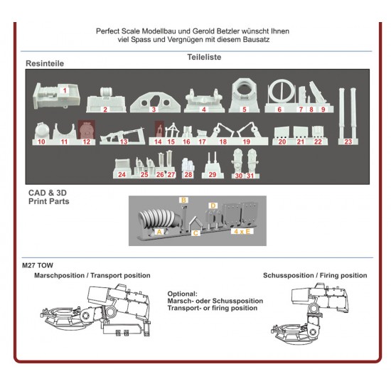 1/35 YPR 765 PRAT Conversion set for AFV Club 35016/35S14/35119 kits