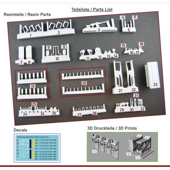 1/35 Leopard 2 A4 NL Conversion set for Revell/HobbyBoss/Meng/Italeri