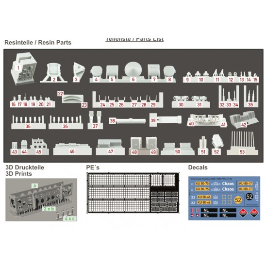 1/35 Dutch Leopard 1 PRTL A2 (Cheetah) Conversion set for Takom #2044/Meng #TS030