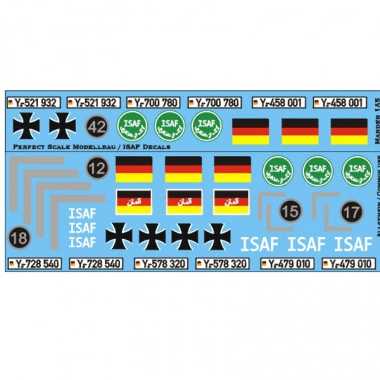 Decals for 1/35 German Bundeswehr ISAF Markings w/Marder 1A5