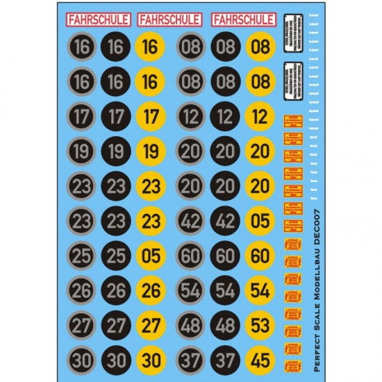 Decals for 1/35 German Bundeswehr MLC Klassen Plates