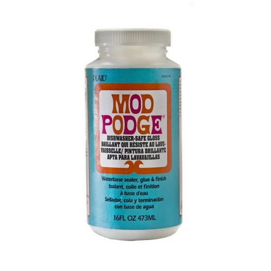 Mod Podge Dishwasher Safe Gloss #CS25139 (16oz/473ml) - Waterbase Sealer, Glue & Finish