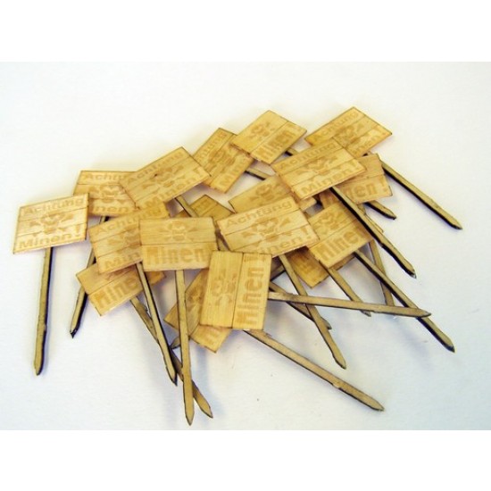 1/35 Achtung Minen Signs (Wooden)