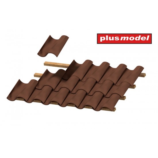 1/35 Italian-style Roof Tiles Type II (44pcs, approx 36 x 60 mm)