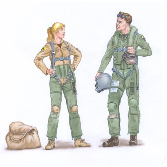 1/48 Crew F-15 (2 figures) (Resin parts with Decals)