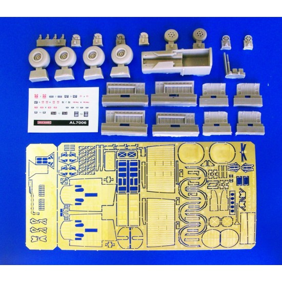 1/72 Wheel Bays for Lockheed L1049 EC-121 Warning Star kit (Heller)