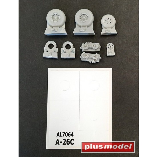 1/72 Douglas A-26C Invader Wheel Groved Patern