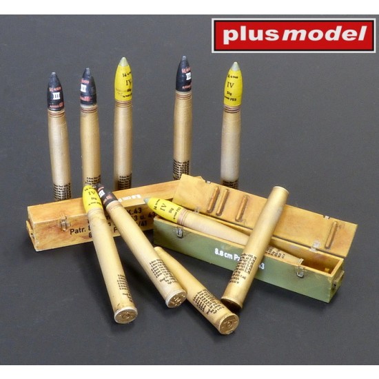 1/35 Ammunition 88 mm for Tiger II, Jagdpanther, Elefant (10 cartridges)