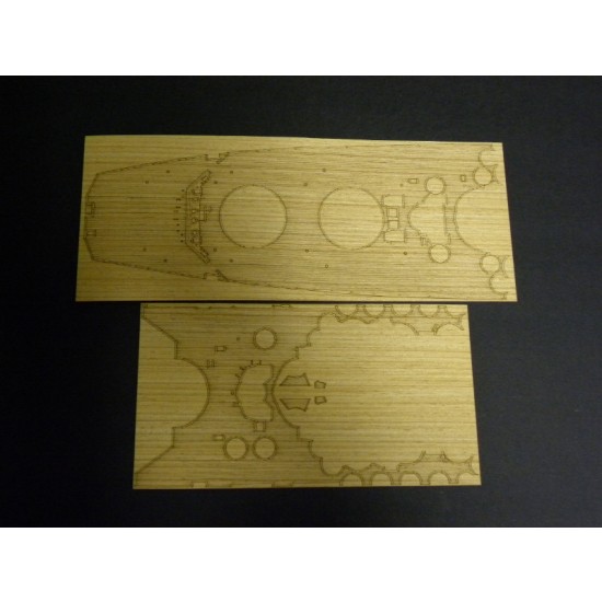 1/350 IJN Yamato 1945 Wooden Deck Set & Dry Transfer for Tamiya kit