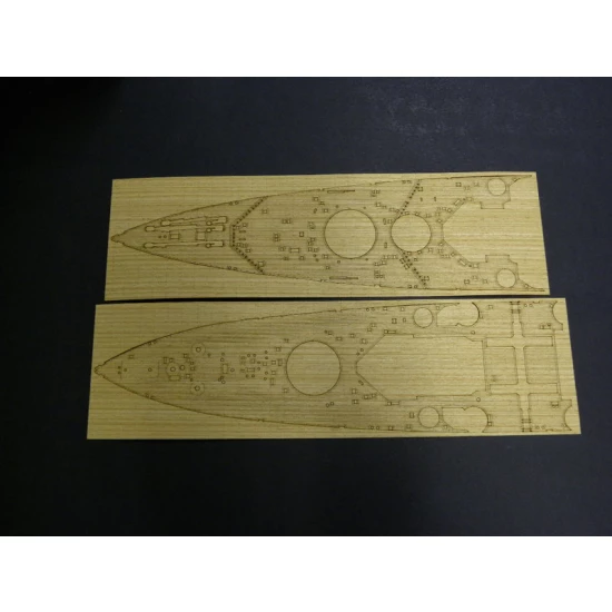 1/350 HMS Prince of Wales Wooden Deck Set & Dry Transfer for Tamiya kit