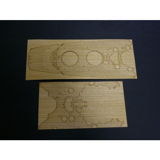 1/350 IJN Musashi 1944 Wooden Deck Set & Dry Transfer for Tamiya kit