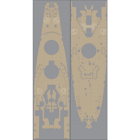 1/350 WWII USS BB-63 Missouri Wooden Deck Set (Natural tone) for Tamiya [Type2] #78029