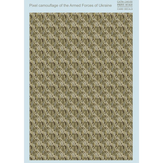 Non-Scale Pixel Ukraine Armed Forces Camouflage Decal