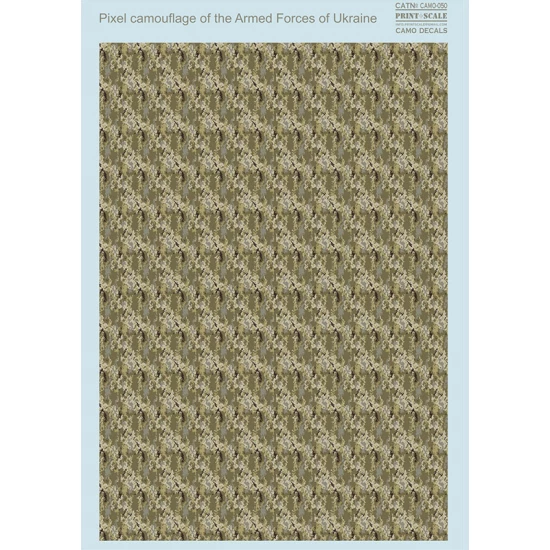 Non-Scale Pixel Ukraine Armed Forces Camouflage Decal