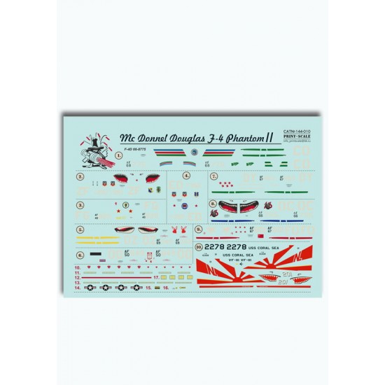 1/144 McDonnell Douglas F-4 Phantom II in Viet Nam War Decals