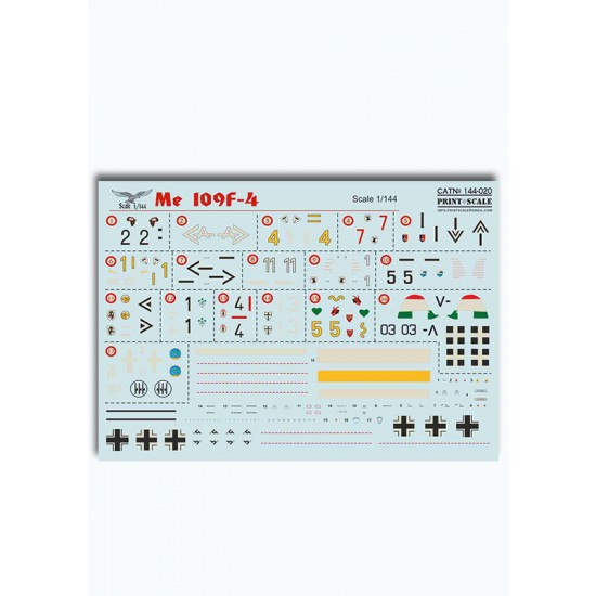 Decals for 1/144 Messerschmitt Bf 109 F-4