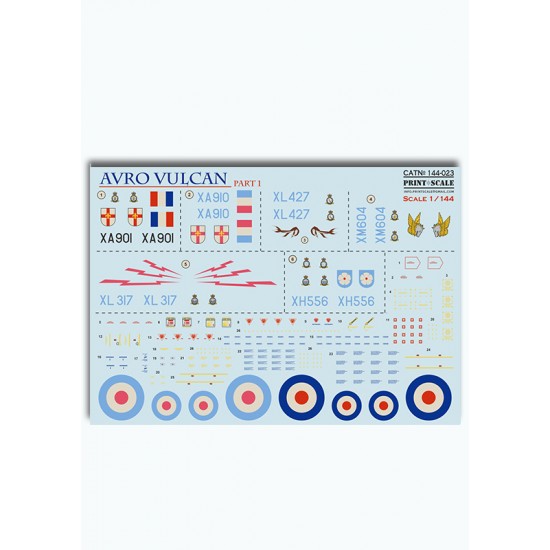 Decals for 1/144 Avro Vulcan Part 1