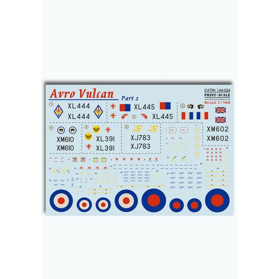 Decals for 1/144 Avro Vulcan Part 2
