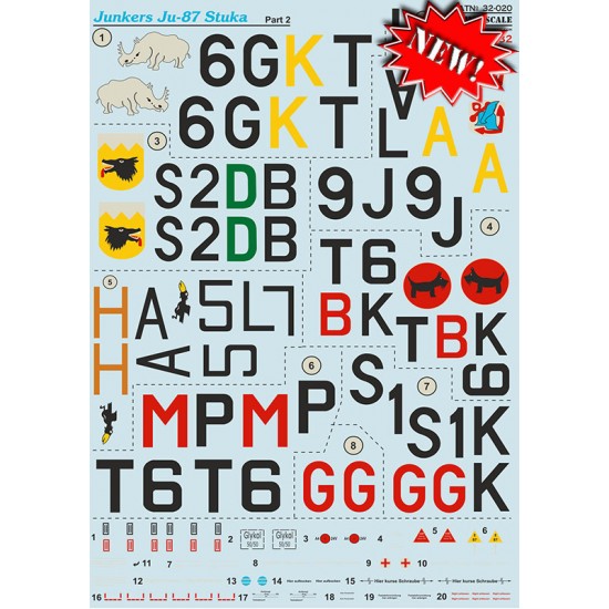 Decals for 1/32 Junkers Ju-87 Part.2