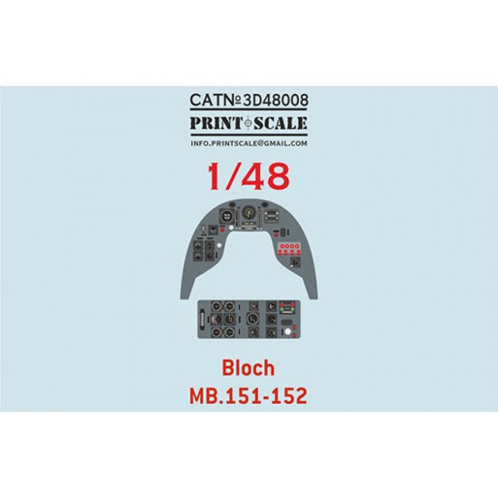 1/48 Bloch MB.151-152 Instrumental Panel 3D Decal