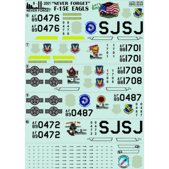 1/48 McDonnell Douglas F-15E Strike Eagles (Part 1) Decals