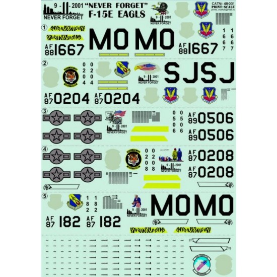 1/48 McDonnell Douglas F-15E Strike Eagles (Part 2) Decals