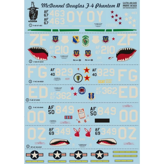 1/48 McDonnell Douglas F-4 Phantom II in Vietnam War Decals