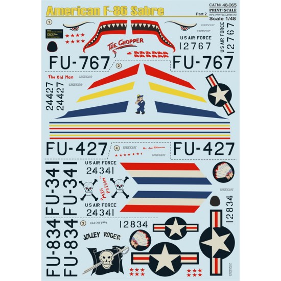 1/48 North American F-86E Sabre (Part 2) Decals