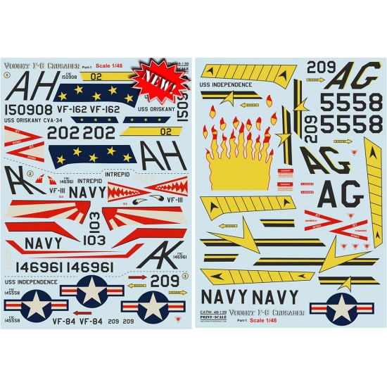 1/48 Vought F-8 Crusader Part.1 Decals