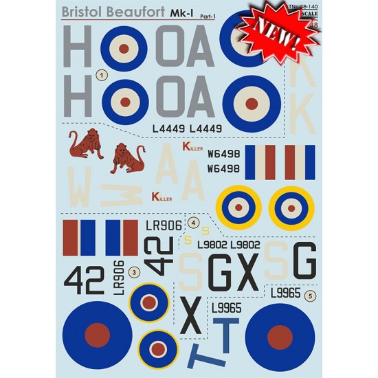 1/48 Bristol Beaufort Part.1 Decals