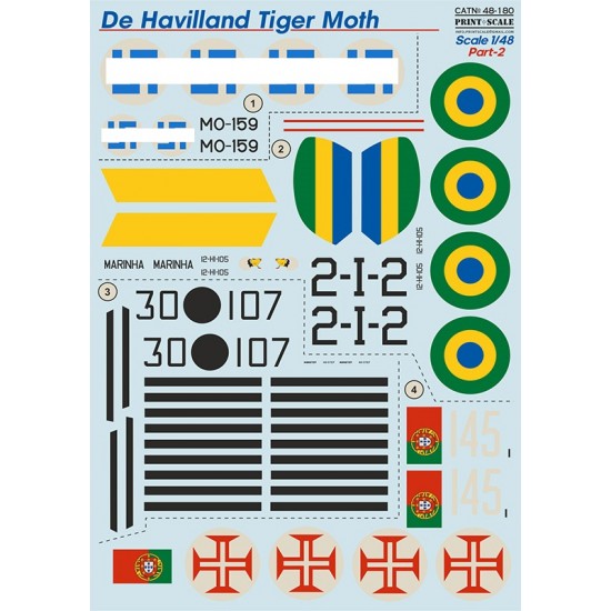 Decals for 1/48 De Havilland Tiger Moth Part 2