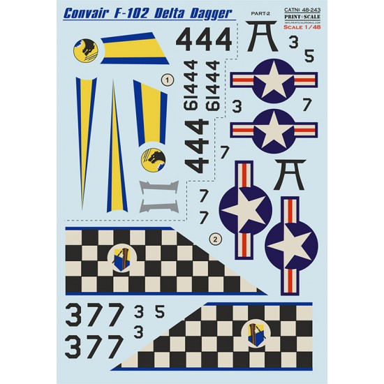 Decal for 1/48 Convair F-102 Delta Dagger Part 2