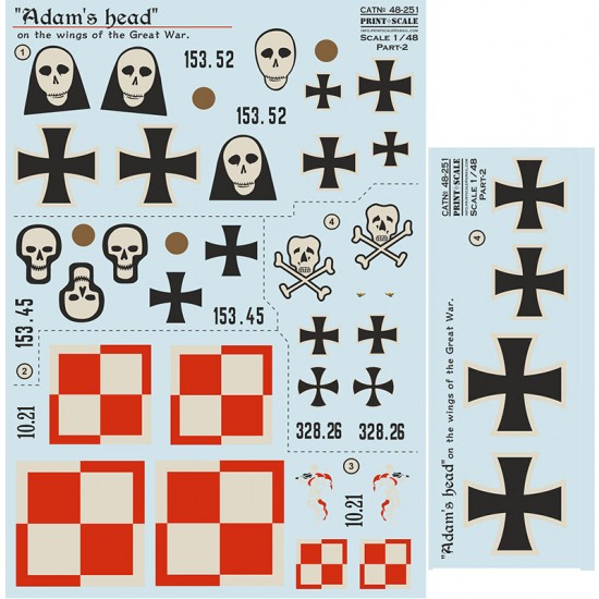 Decal for 1/48 Adam's Head on the Wings of the Great War Part. 2
