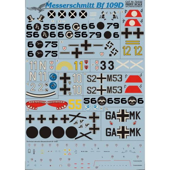1/72 Messerschmitt Bf 109D Decals