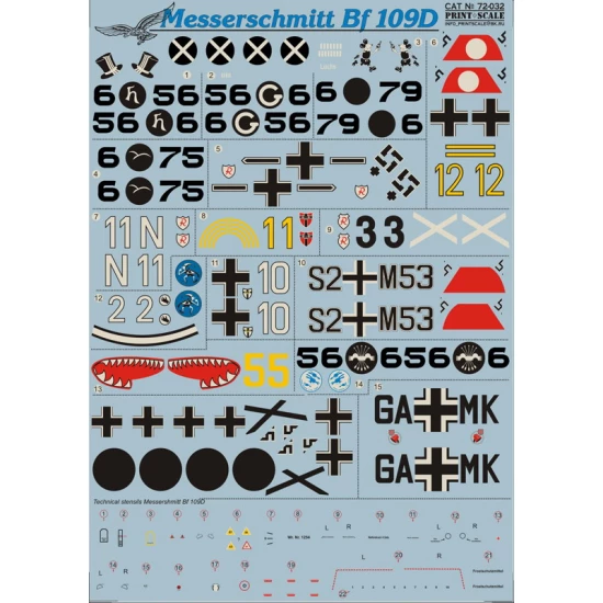 1/72 Messerschmitt Bf 109D Decals