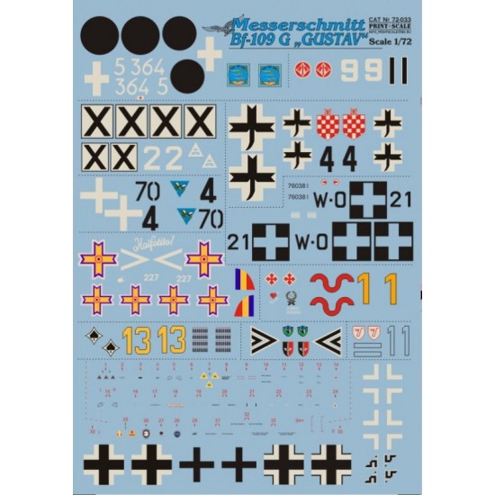 1/72 Messerschmitt Bf 109G Decals