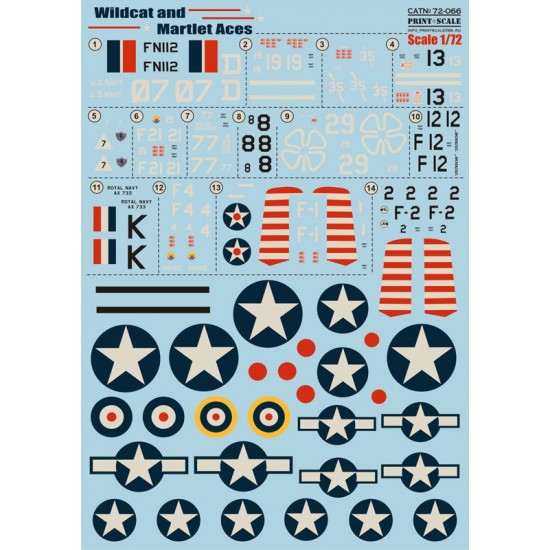 1/72 Wildcat and Martlet Aces Decals