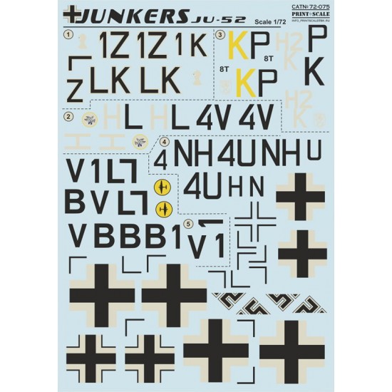 1/72 Junkers Ju-52 Decals