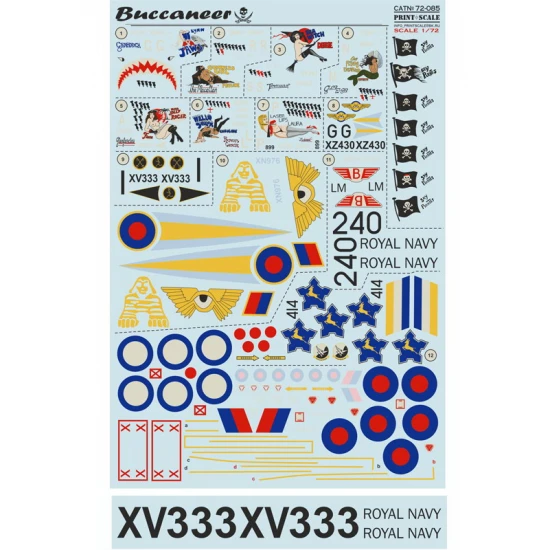 1/72 Blackburn Buccaneer Decals