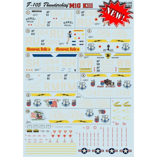 1/72 Republic F-105 Thunderchief Decals