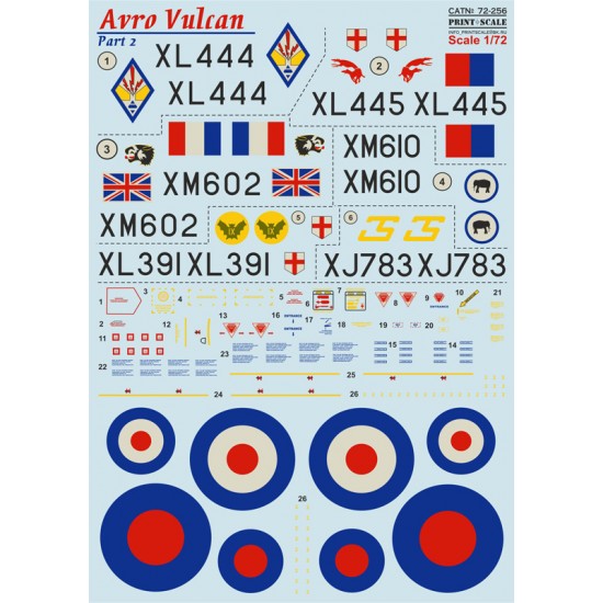 1/72 Avro Vulcan Decals Part 2