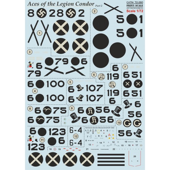 1/72 Aces of the Legion Condor Decals Part 2 