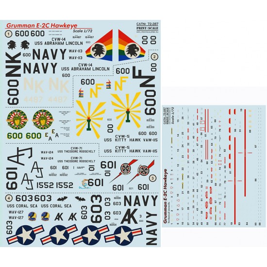 Decals for 1/72 Northrop Grumman E-2 C Hawkeye