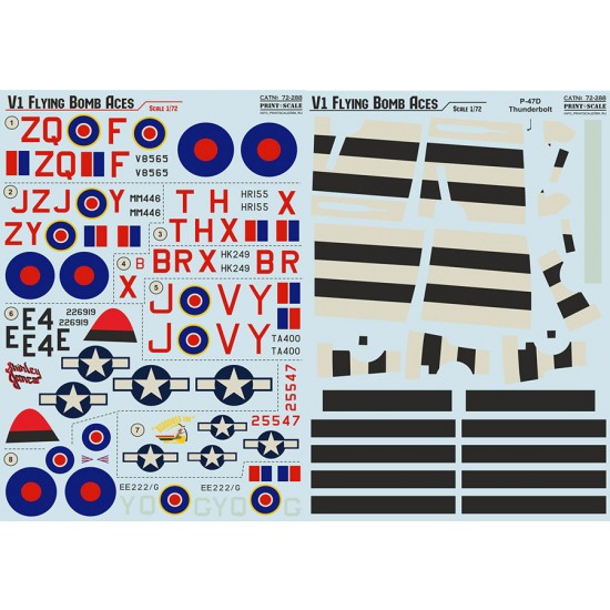 Decals for 1/72 V-1 Flying Bomb Aces Part. 4