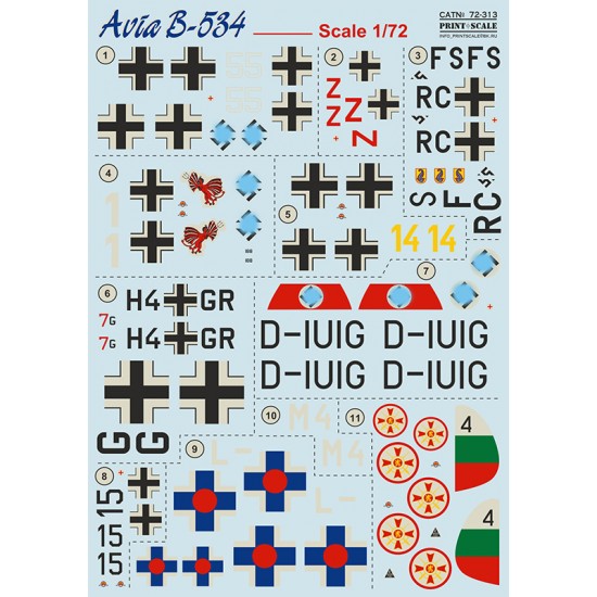 1/72 German Avia B-53 Fighter Decals