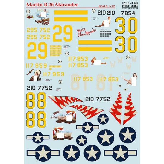 1/72 Martin B-26 Marauder Decals
