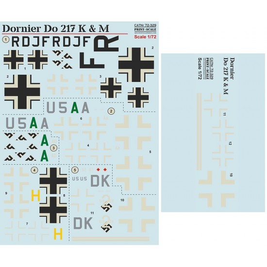 1/72 Dornier Do.217 K&M Decals