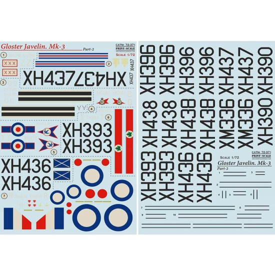 Decals for 1/72 Gloster Javelin Mk-3 Part 2