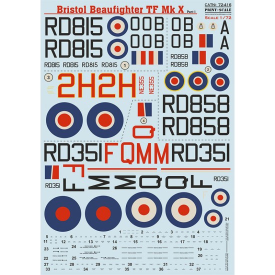 Decals for 1/72 MiG-21 Polish Air Force